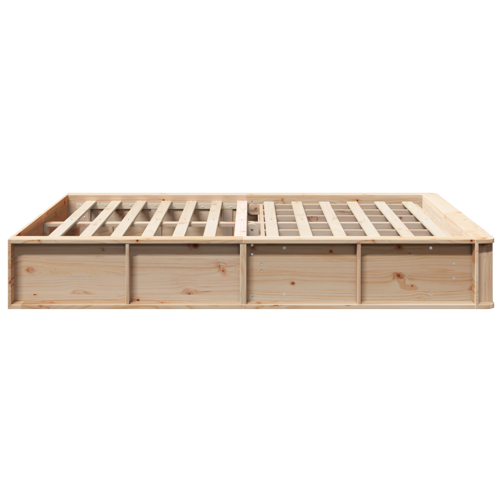 vidaXL Cadru de pat cu depozitare Lemn de pin masiv 210 x 168 x 30 cm
