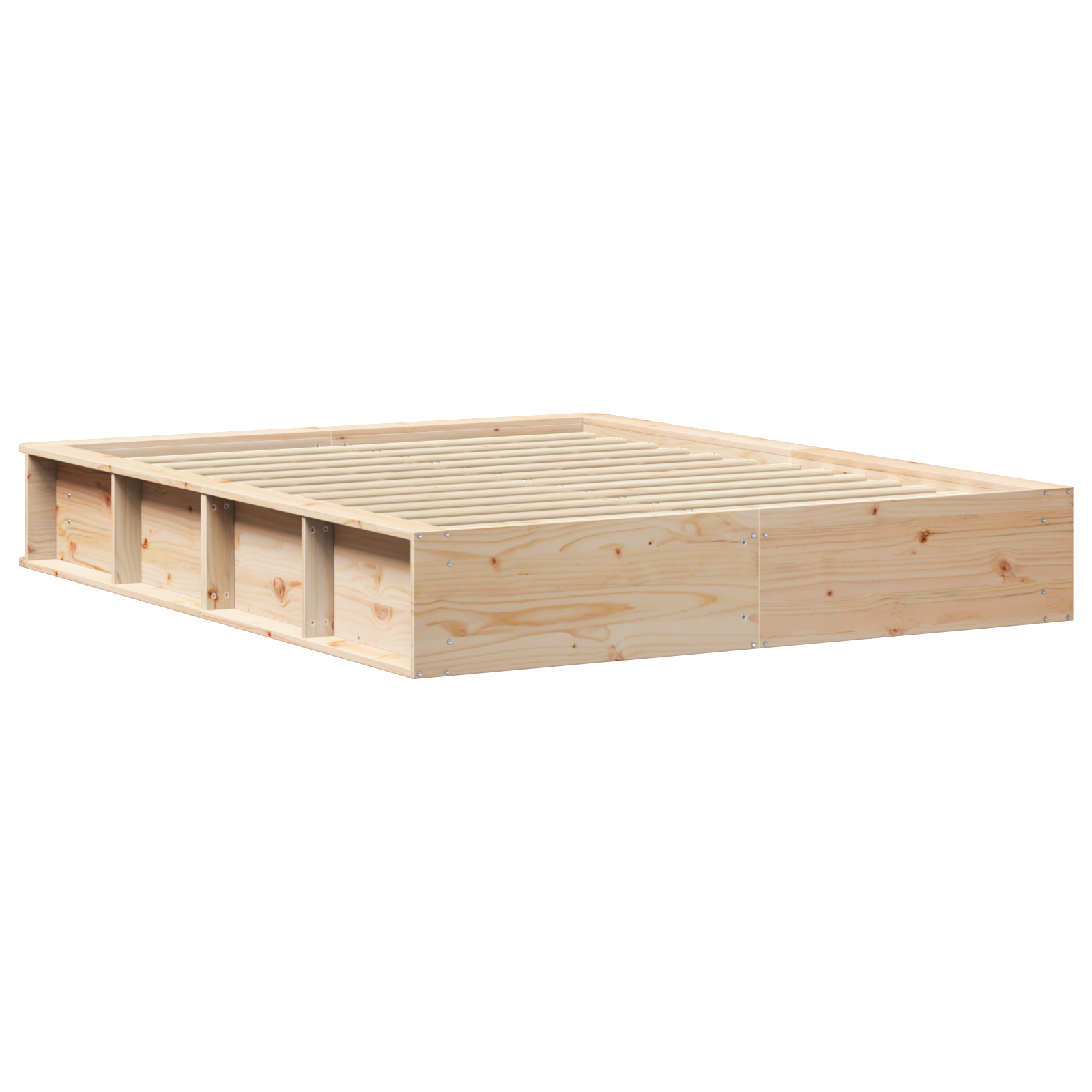 vidaXL Cadru de pat cu depozitare Lemn de pin masiv 210 x 168 x 30 cm