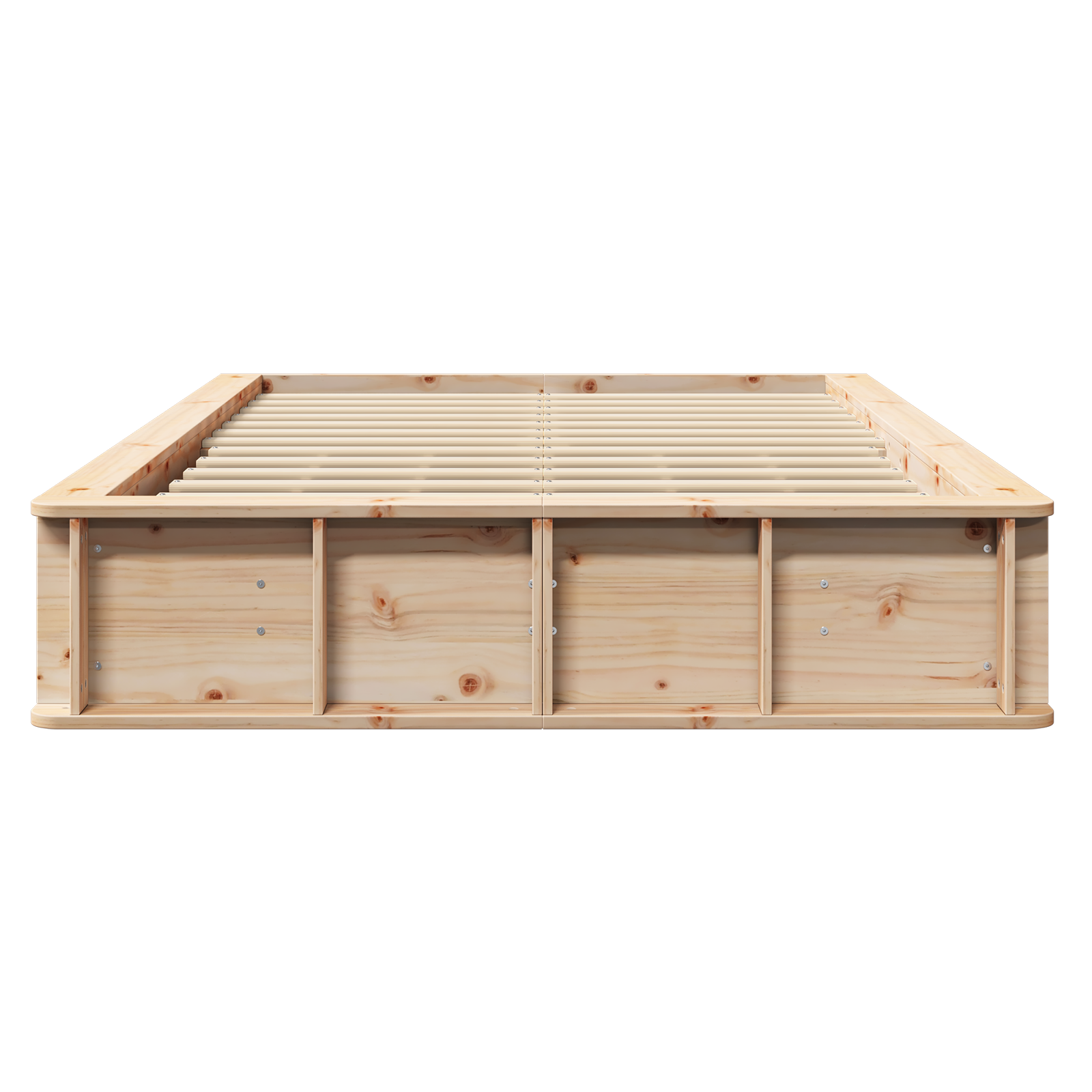 vidaXL Cadru de pat cu depozitare Lemn de pin masiv 210 x 158 x 30 cm