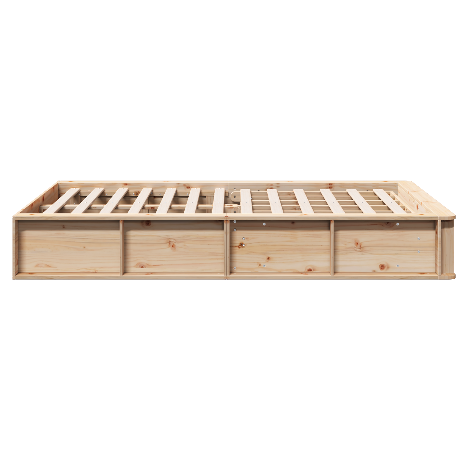 vidaXL Cadru de pat cu depozitare Lemn de pin masiv 210 x 158 x 30 cm