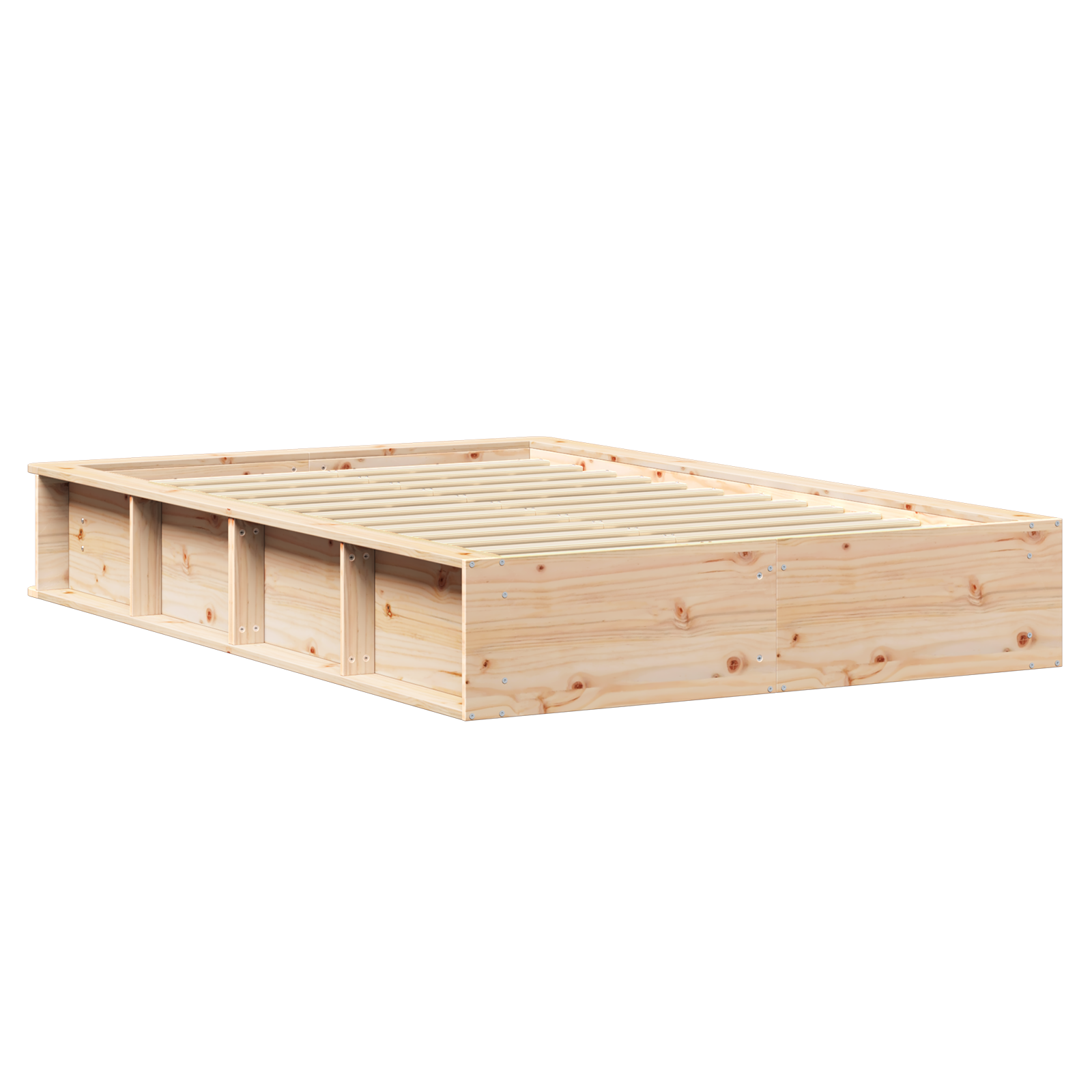 vidaXL Cadru de pat cu depozitare Lemn de pin masiv 210 x 158 x 30 cm