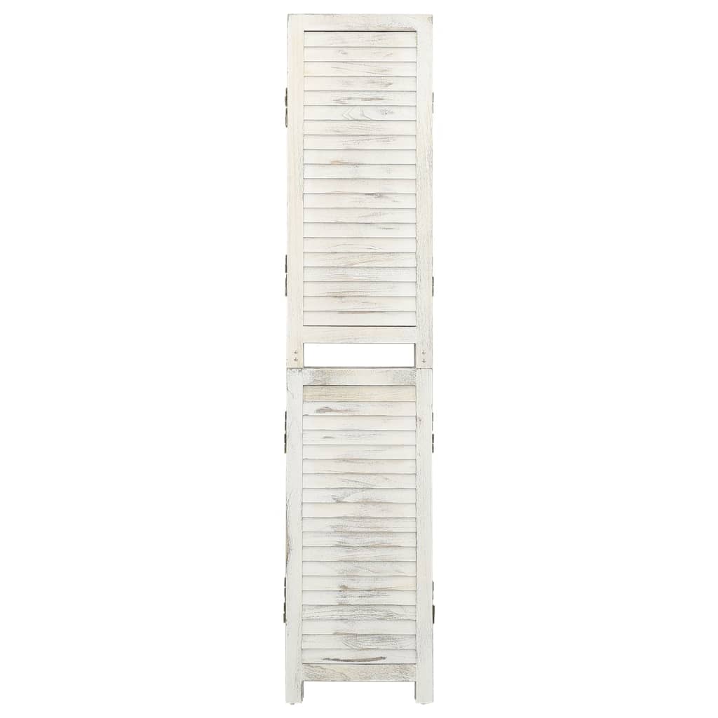 vidaXL Paravan de cameră cu 5 panouri alb antichizat 178,5x166 cm lemn vidaXL Paravan de cameră cu 5 panouri alb antichizat 178,5x166 cm lemn