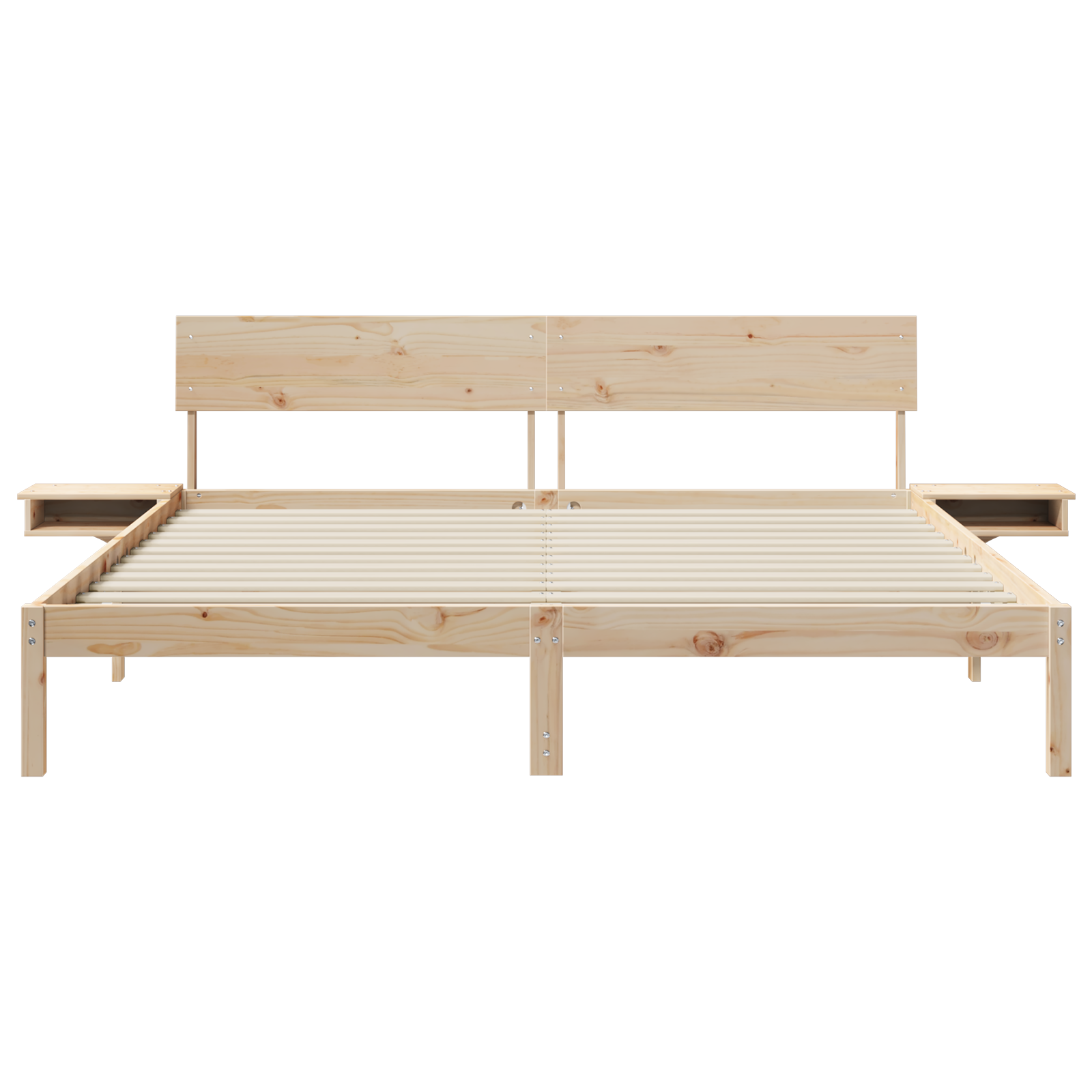 vidaXL Cadru de pat cu headboard Maro Lemn masiv de pin