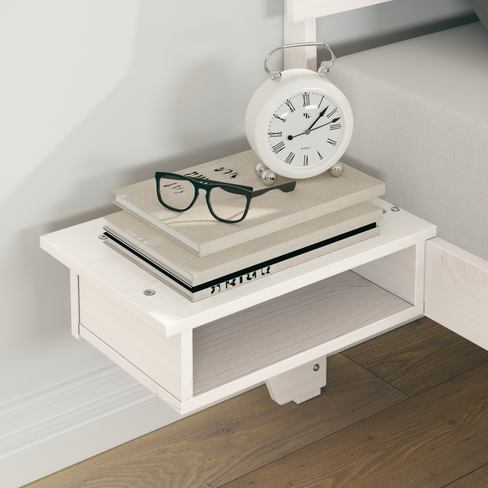 vidaXL Cadru de pat cu headboard Alb Lemn masiv de pin vidaXL Cadru de pat cu headboard Alb Lemn masiv de pin