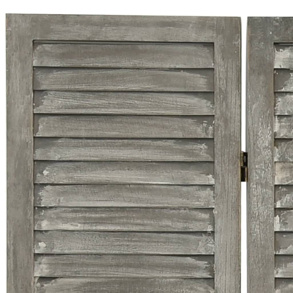 vidaXL Paravan de cameră cu 4 panouri, gri, 143x166 cm, lemn masiv vidaXL Paravan de cameră cu 4 panouri, gri, 143x166 cm, lemn masiv