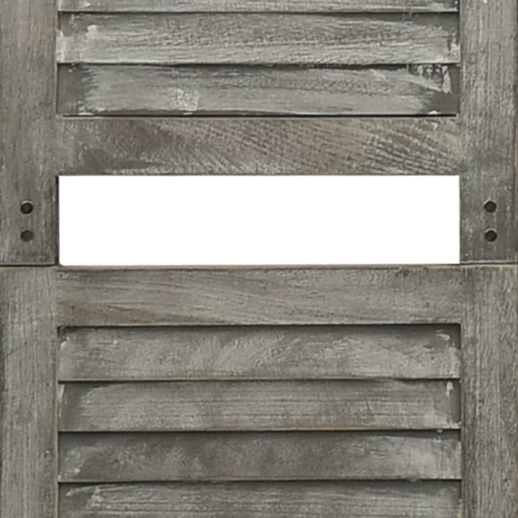 vidaXL Paravan de cameră cu 4 panouri, gri, 143x166 cm, lemn masiv vidaXL Paravan de cameră cu 4 panouri, gri, 143x166 cm, lemn masiv