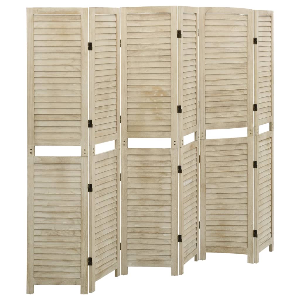 vidaXL Paravan de cameră cu 6 panouri, 210x165 cm,lemn masiv Paulownia vidaXL Paravan de cameră cu 6 panouri, 210x165 cm,lemn masiv Paulownia