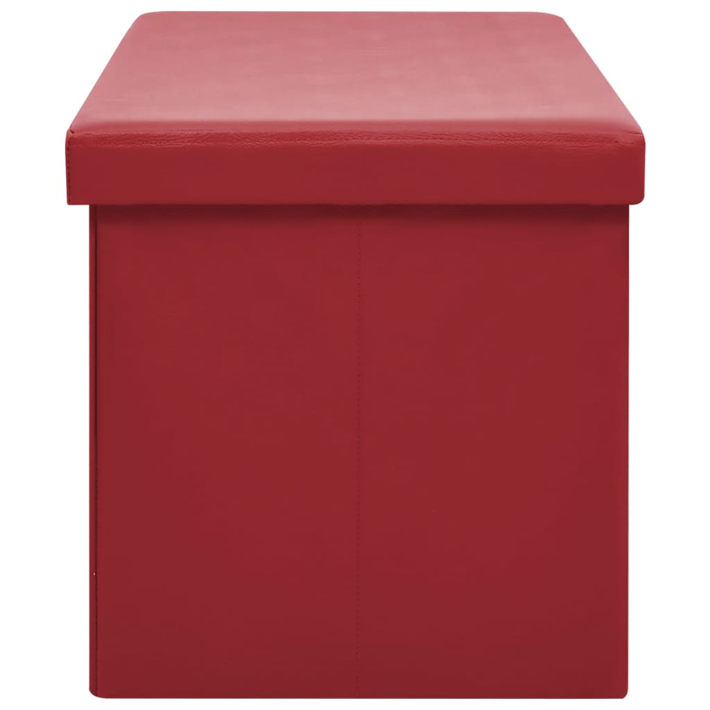 vidaXL Bancă de depozitare pliabilă, roșu vin, PVC vidaXL Bancă de depozitare pliabilă, roșu vin, PVC