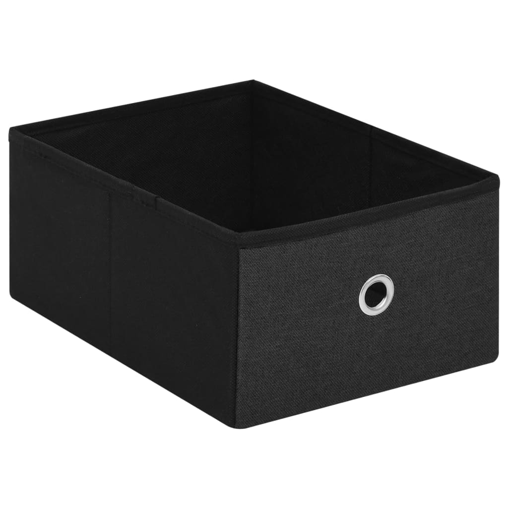 vidaXL Bancă depozitare pliabilă, negru, 76x38x38 cm, imitație pânză