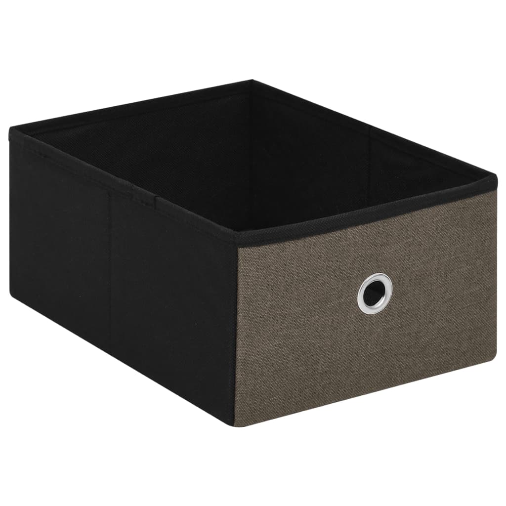 vidaXL Bancă depozitare pliabilă, maro, 76x38x38 cm, imitație pânză