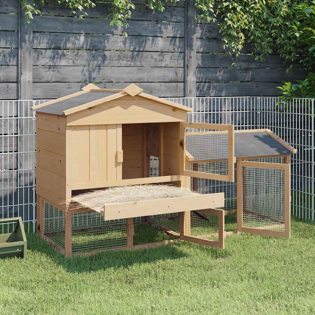 vidaXL Căsuță pentru pui Maro 150 x 60 x 89 cm