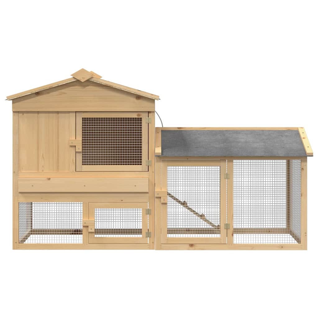 vidaXL Căsuță pentru pui Maro 150 x 60 x 89 cm