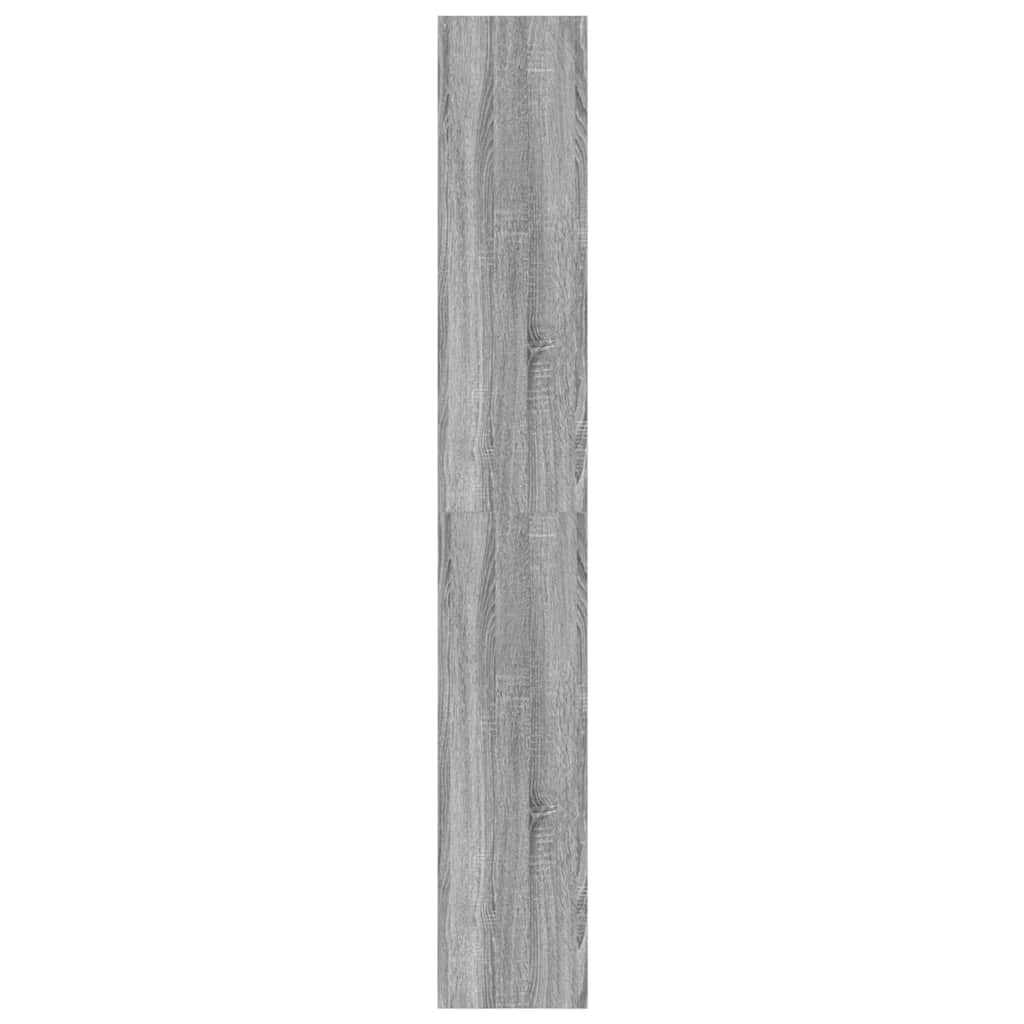 vidaXL Bibliotecă cu raft sonoma gri 80 x 30 x 198 cm Lemn compozit