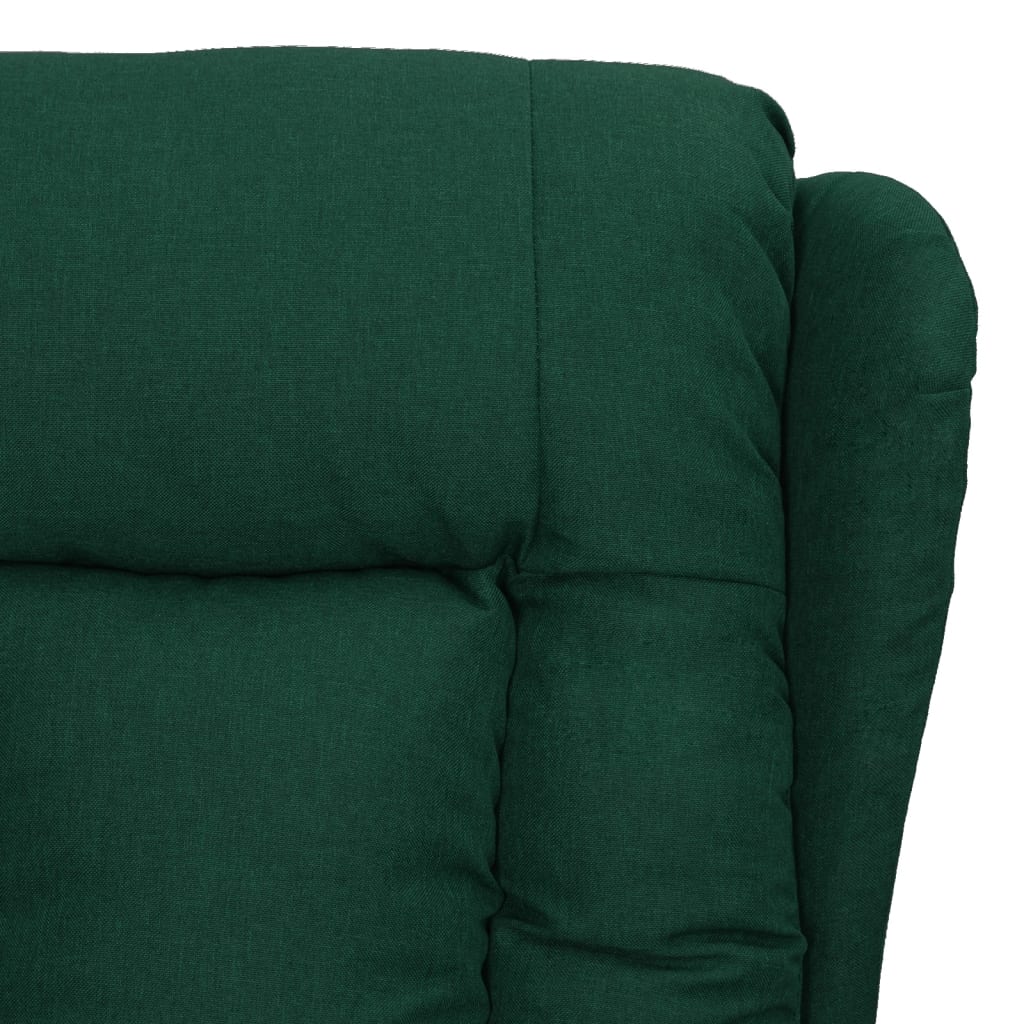 vidaXL Fotoliu rabatabil, verde închis, material textil
