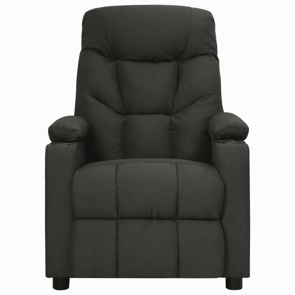 vidaXL Fotoliu rabatabil, negru, material textil vidaXL Fotoliu rabatabil, negru, material textil