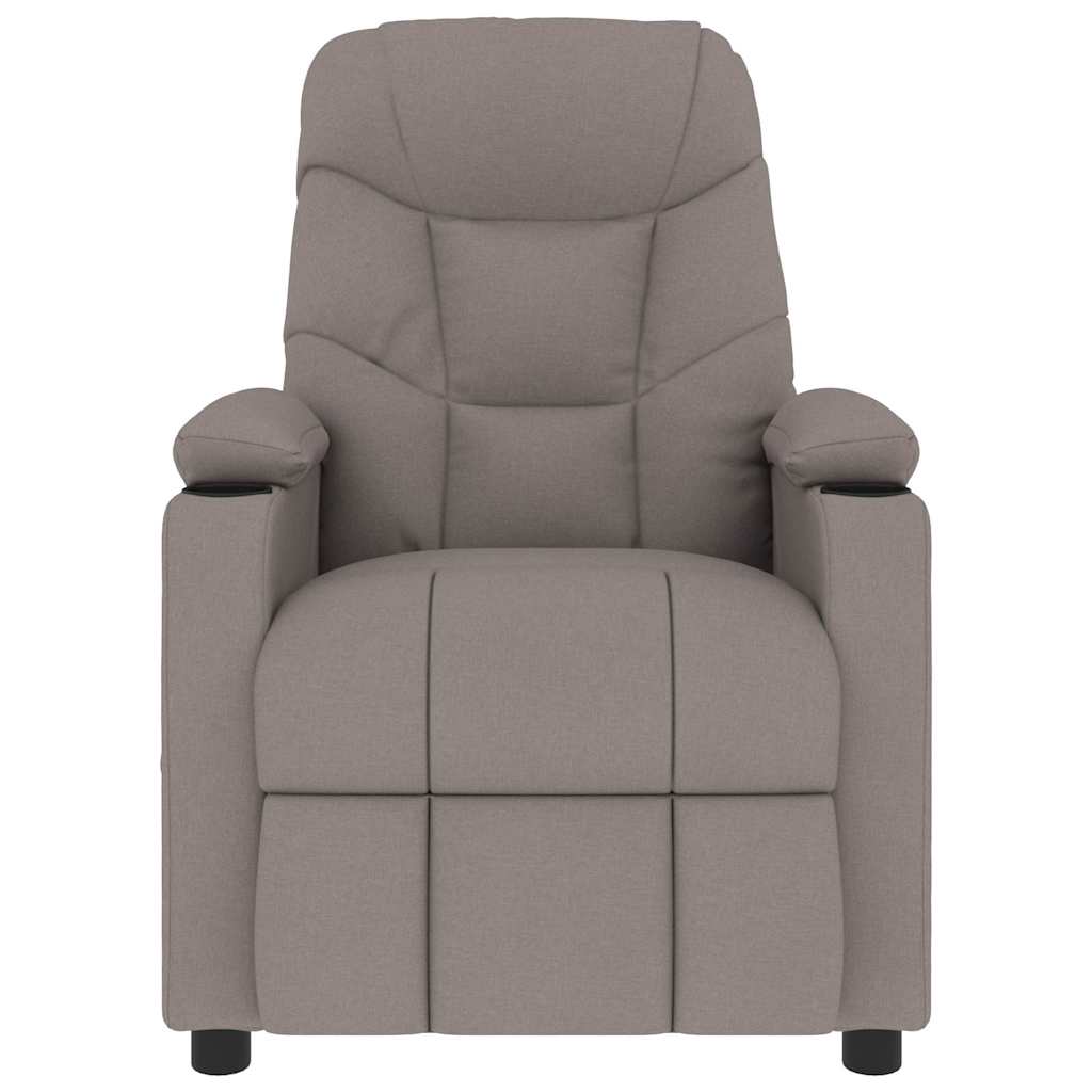 vidaXL Scaun de masaj, taupe, țesătură