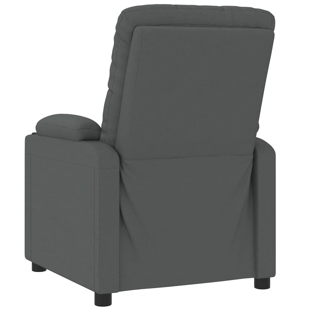 vidaXL Fotoliu rabatabil, gri închis, material textil