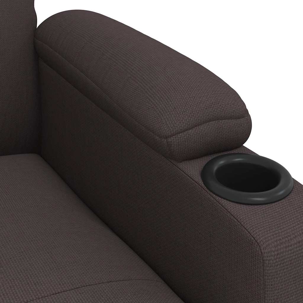 vidaXL Fotoliu rabatabil, maro închis, material textil