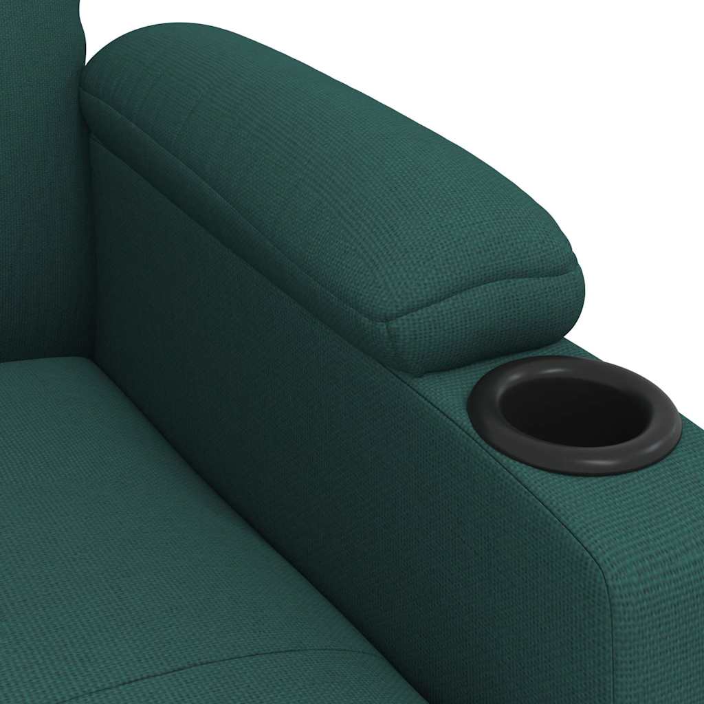 vidaXL Fotoliu rabatabil, verde închis, material textil vidaXL Fotoliu rabatabil, verde închis, material textil