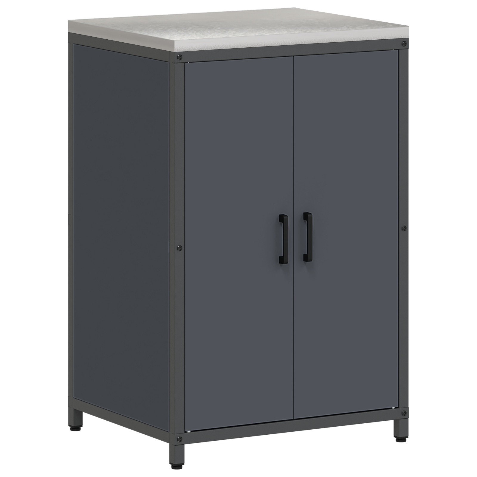 vidaXL Set de depozitare pentru bucătărie cu raft 2 pcs Antracit