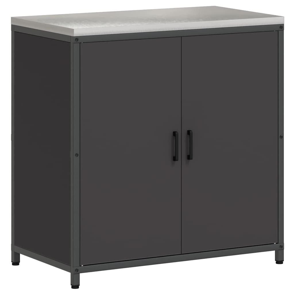 vidaXL Set de depozitare pentru bucătărie 3 pcs Negru 240 x 50 x 92 cm