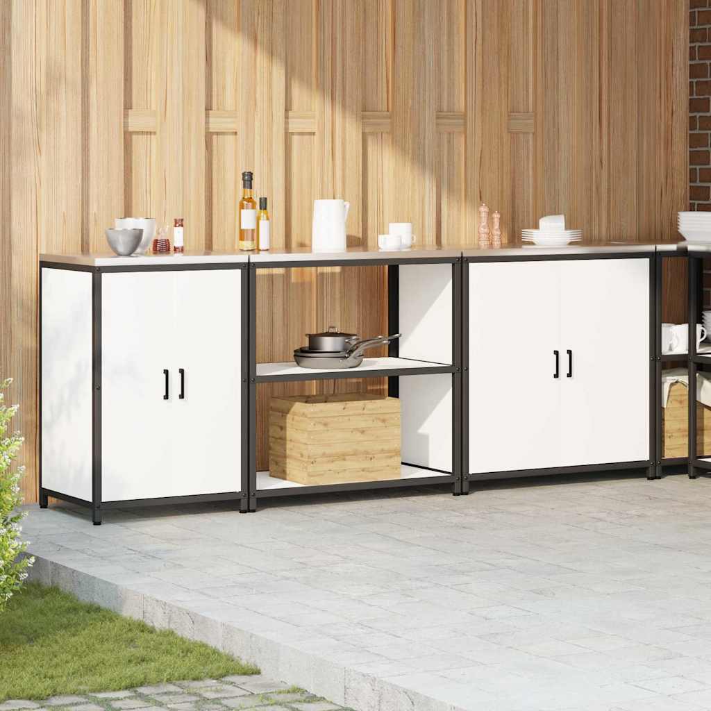 vidaXL Set de depozitare pentru bucătărie 3 pcs Alb 240 x 50 x 92 cm