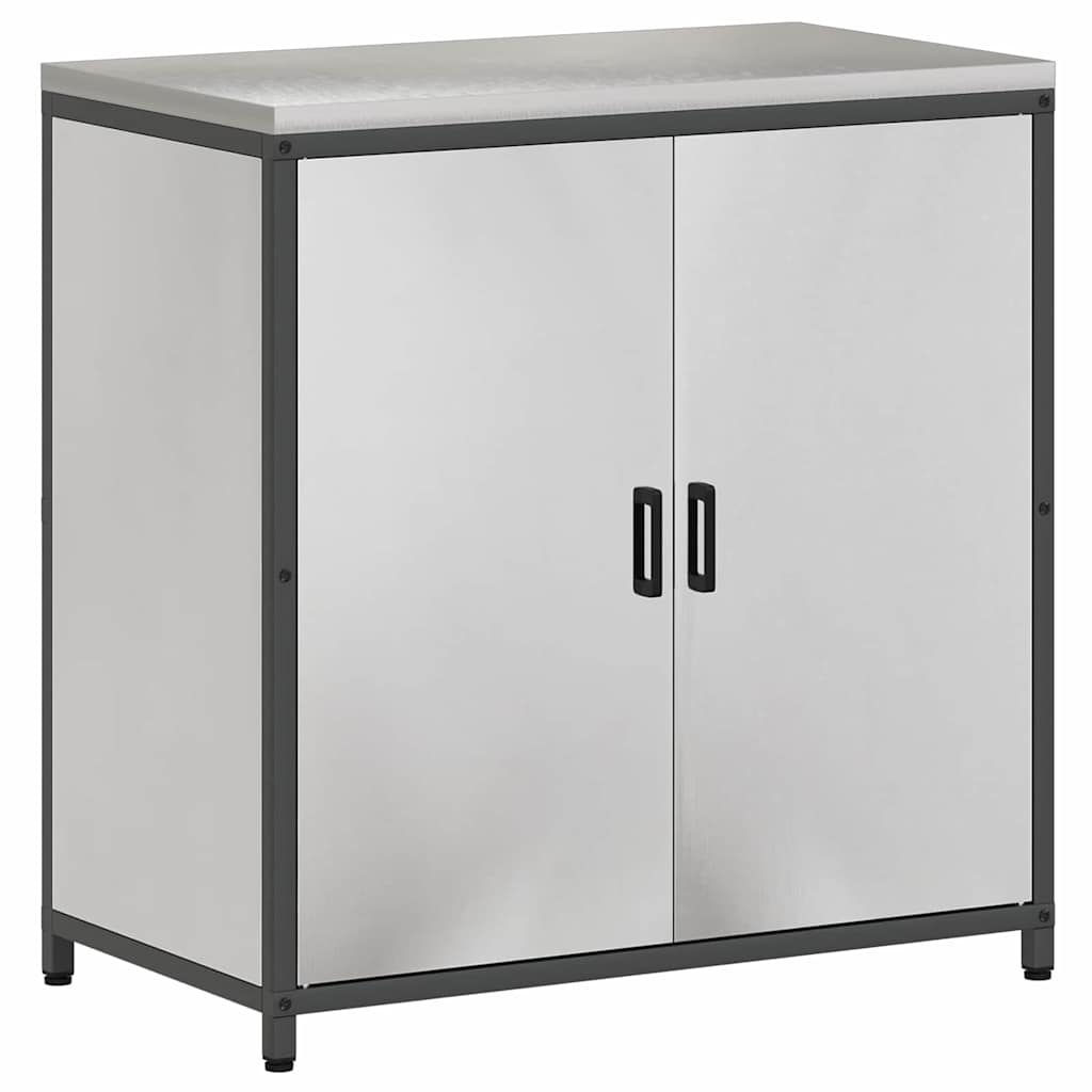 vidaXL Set de depozitare pentru bucătărie cu raft cu depozitare Ajustabil 2 pcs Argintiu