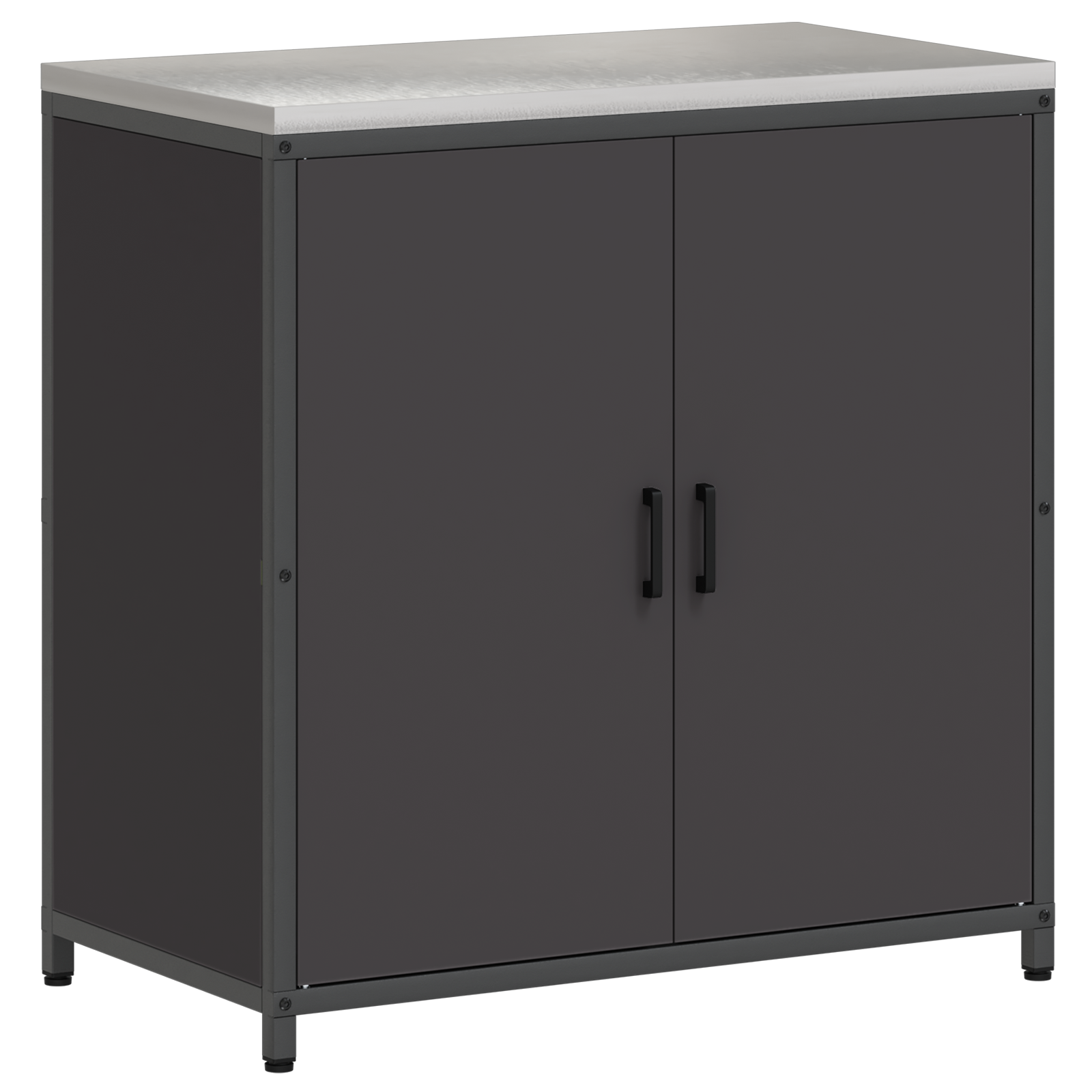 vidaXL Set de depozitare pentru bucătărie 3 pcs Negru 210 x 50 x 92 cm