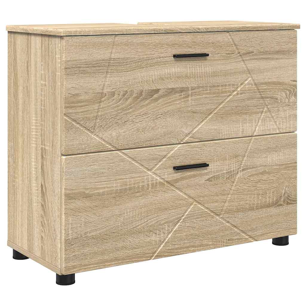 vidaXL Set de mobilier pentru baie cu sertar 2 pcs Stejar Sonoma