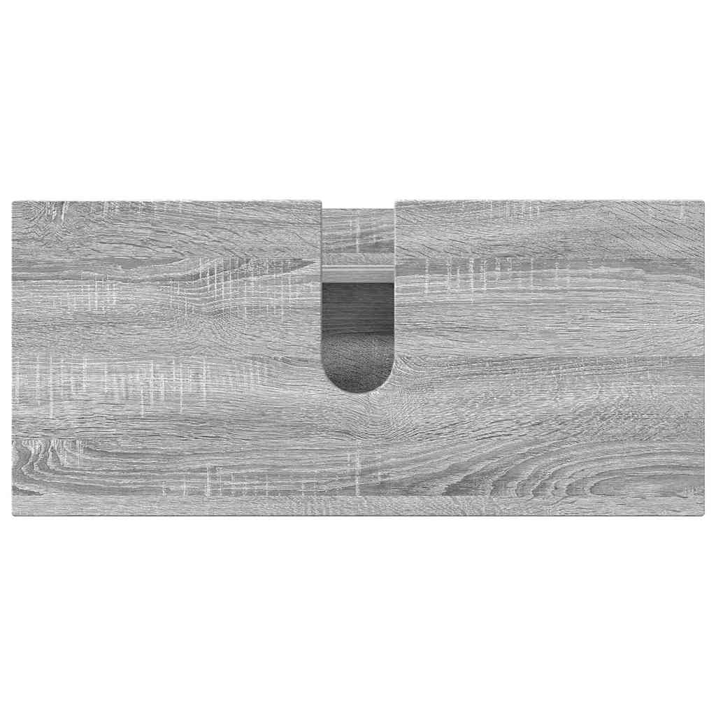 vidaXL Set de mobilier pentru baie cu sertar cu raft 2 pcs Gri Sonoma