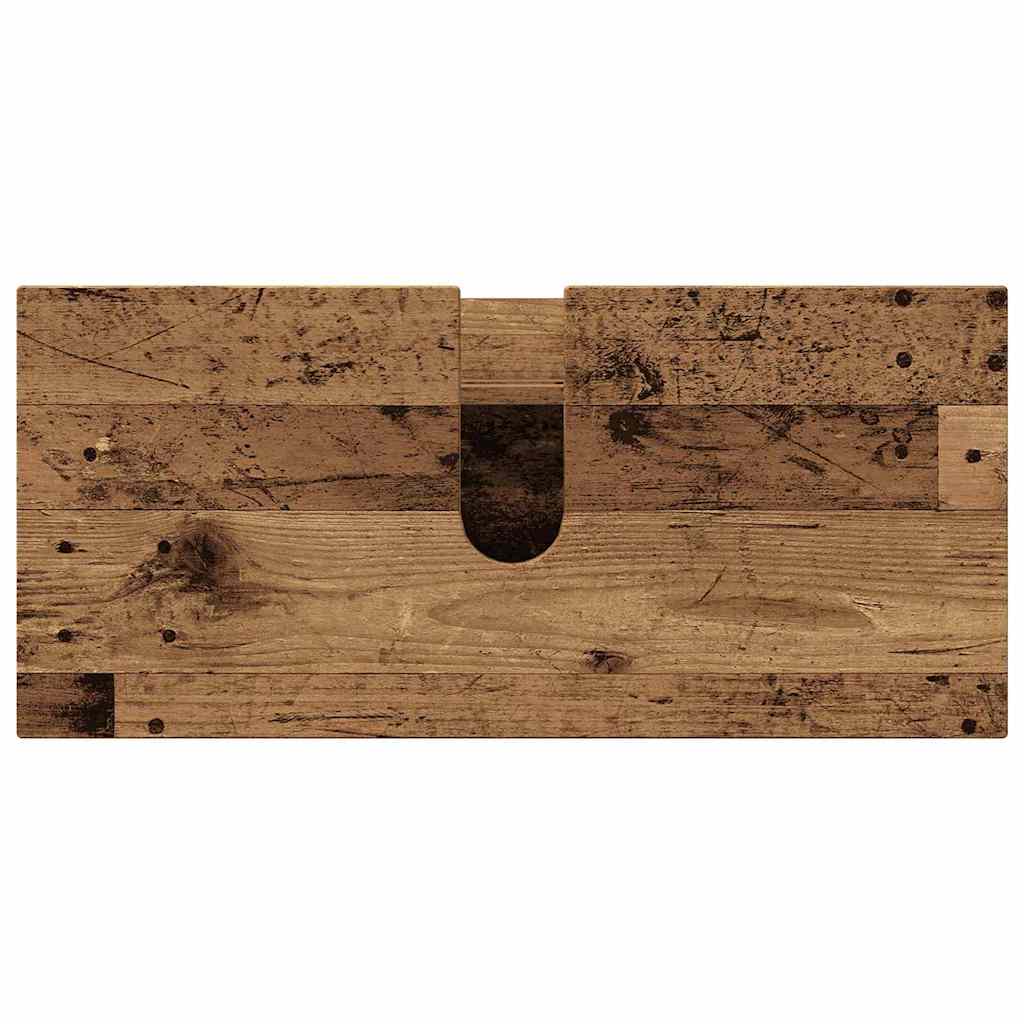 vidaXL Set de mobilier pentru baie cu sertar cu raft 2 pcs Lemn Vechi