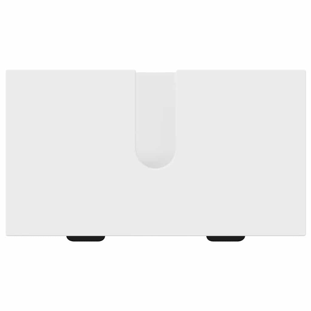 vidaXL Set de mobilier pentru baie 2 pcs Alb Lemn aranjat și metal