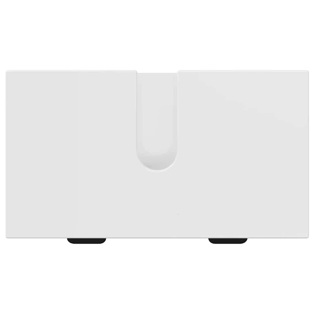 vidaXL Set de mobilier pentru baie cu sertar cu raft 2 pcs Alb lucios