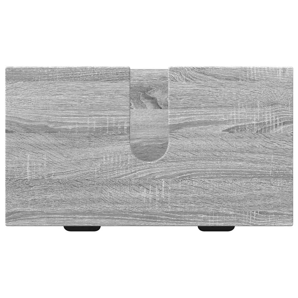 vidaXL Set de mobilier pentru baie cu sertar cu raft 2 pcs Gri Sonoma