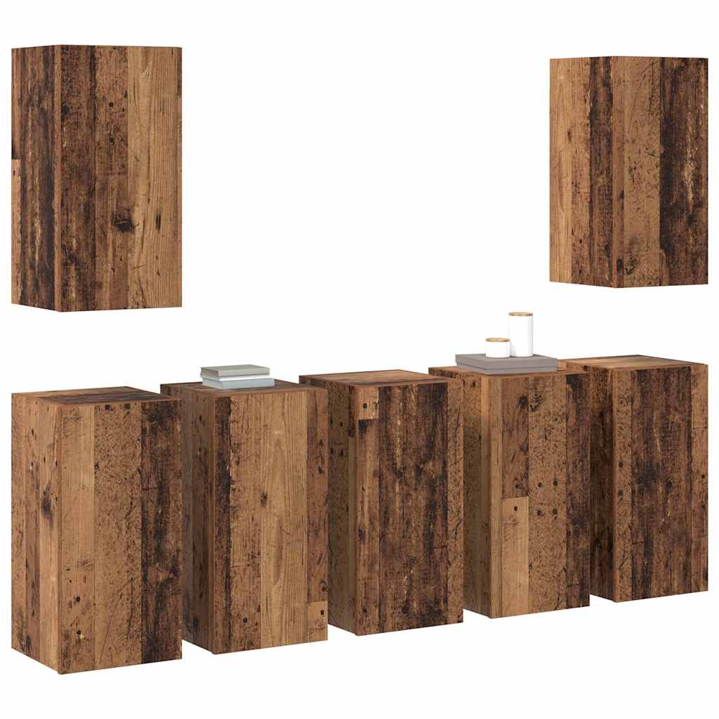 vidaXL Set comodă TV 7 pcs Lemn vechi 30.5 x 30 x 60 cm Lemn compozit vidaXL Set comodă TV 7 pcs Lemn vechi 30.5 x 30 x 60 cm Lemn compozit