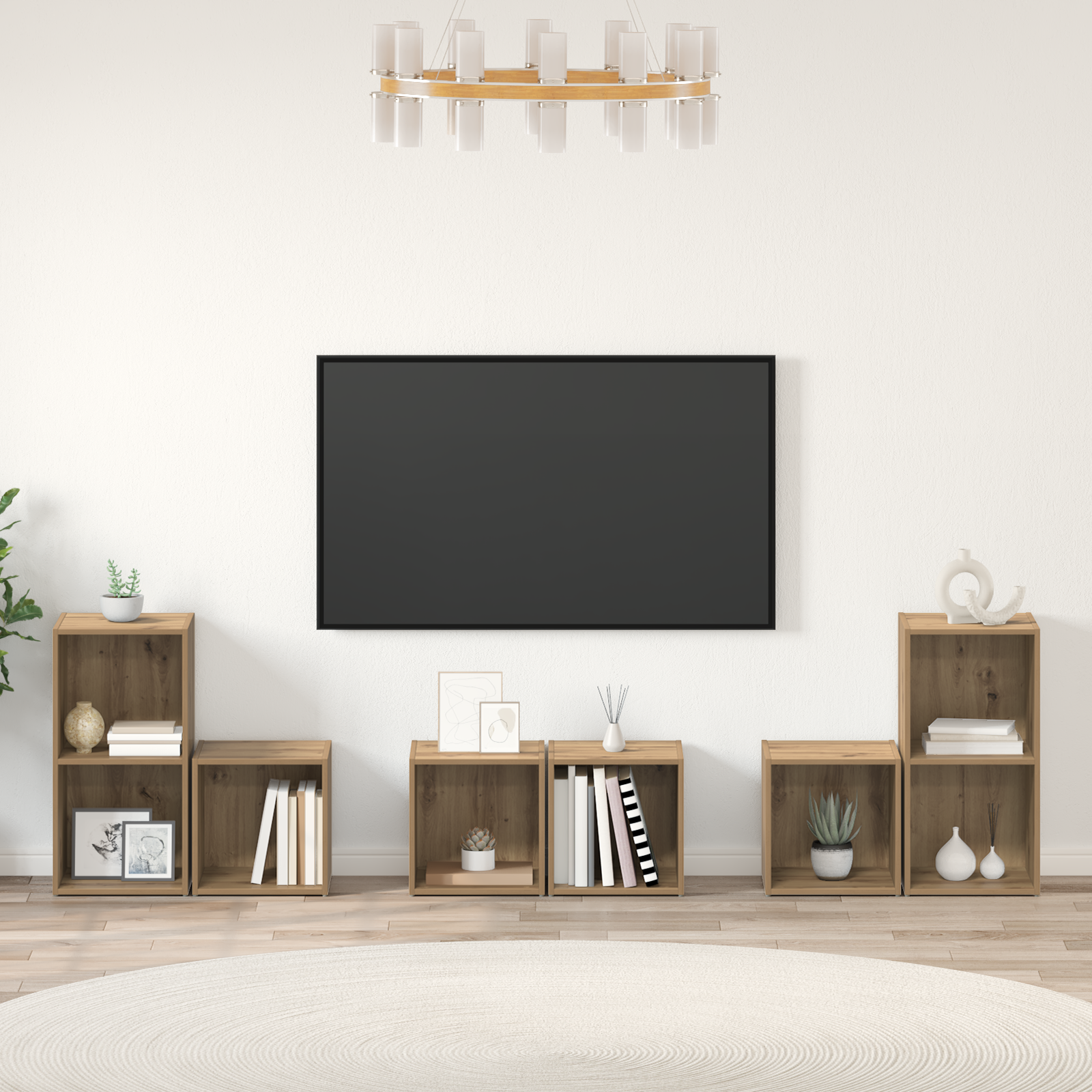 vidaXL Set dulap TV 6 pcs Stejar Artizanal 37 x 35 x 72 cm vidaXL Set dulap TV 6 pcs Stejar Artizanal 37 x 35 x 72 cm