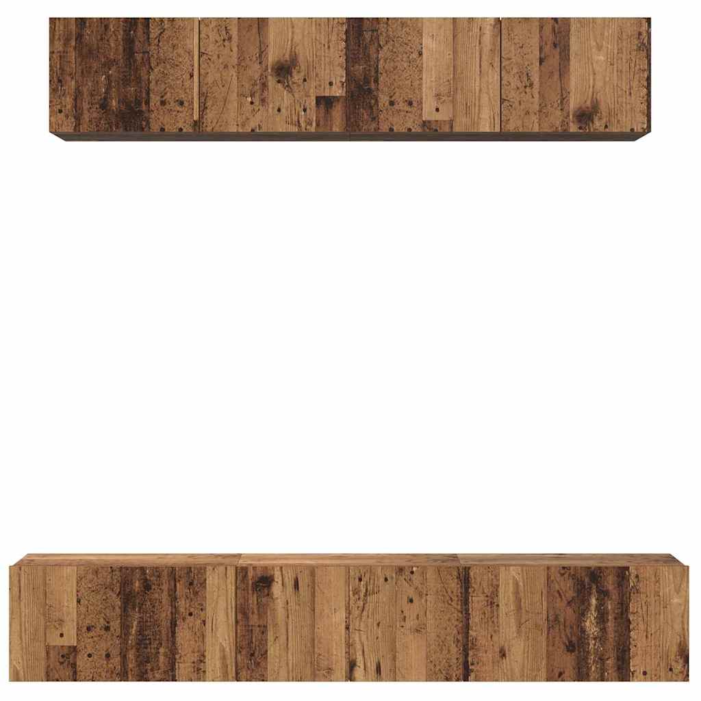 vidaXL Set comodă TV 5 pcs Lemn vechi 100 x 30 x 30 cm Lemn compozit vidaXL Set comodă TV 5 pcs Lemn vechi 100 x 30 x 30 cm Lemn compozit