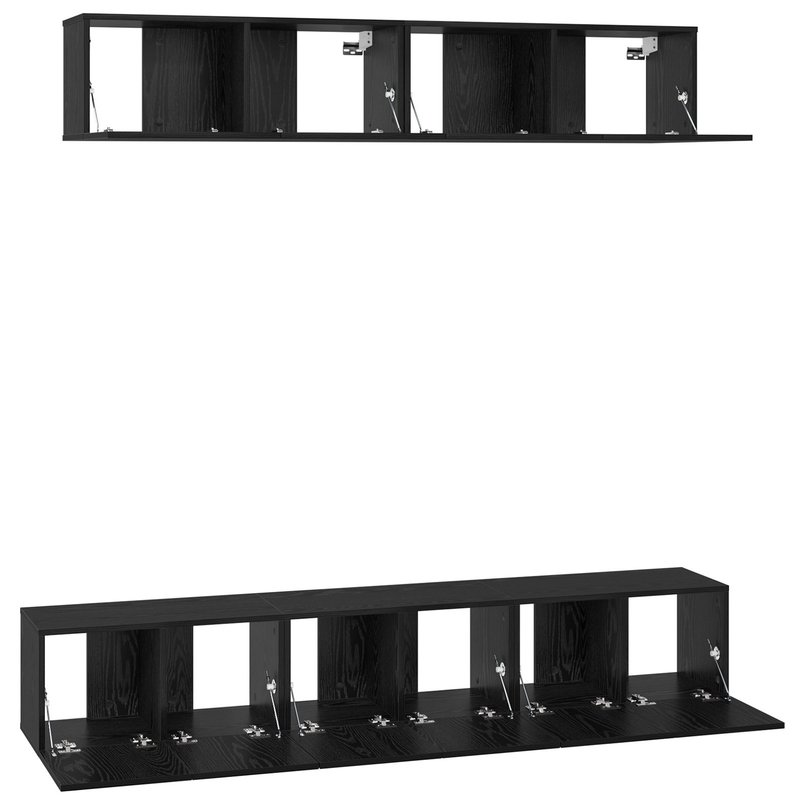vidaXL Set comodă TV 5 pcs Stejar negru 100 x 30 x 30 cm Lemn compozit vidaXL Set comodă TV 5 pcs Stejar negru 100 x 30 x 30 cm Lemn compozit