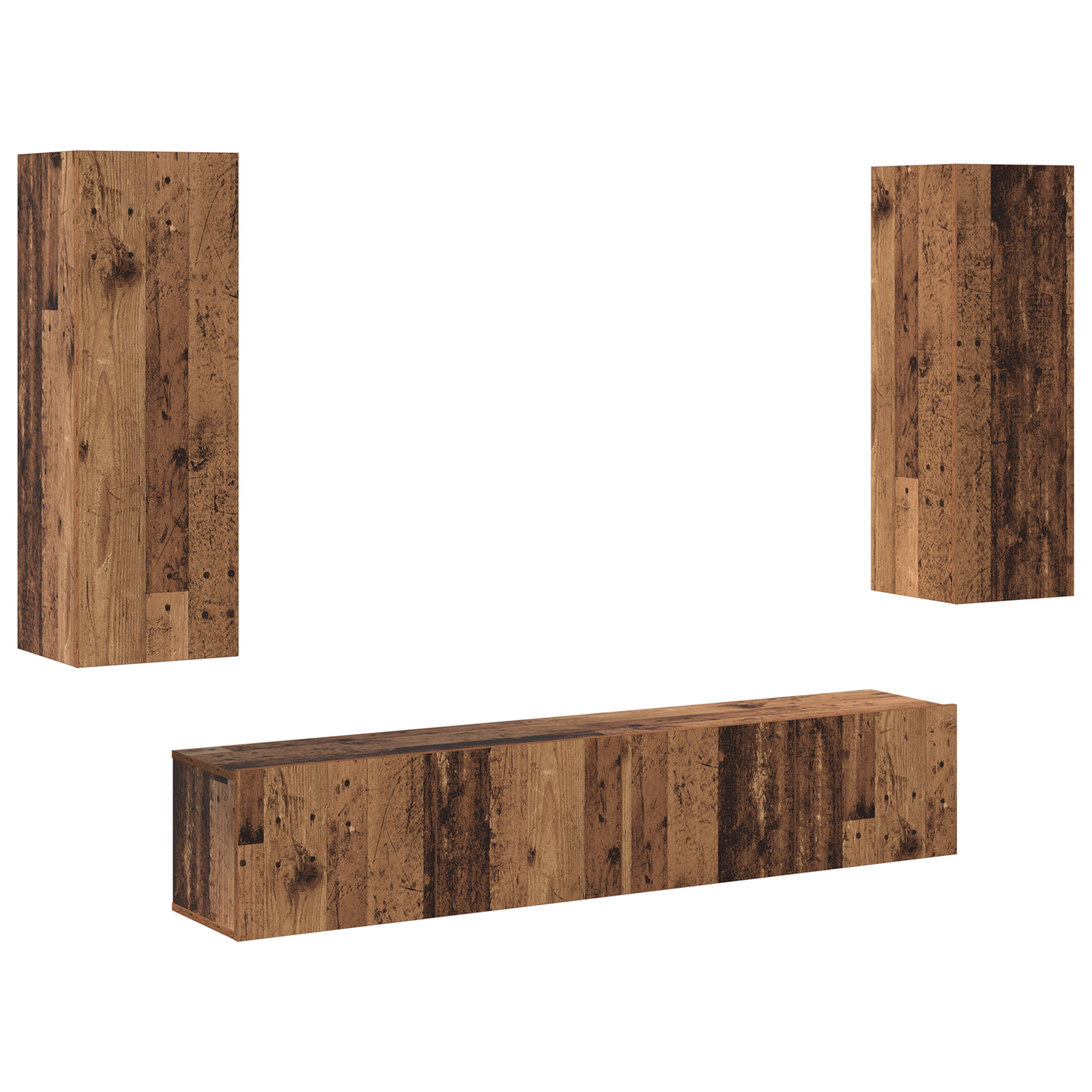 vidaXL Set de 4 Piese Cabinet TV Lemn Vechi Lemn Prelucrat vidaXL Set de 4 Piese Cabinet TV Lemn Vechi Lemn Prelucrat