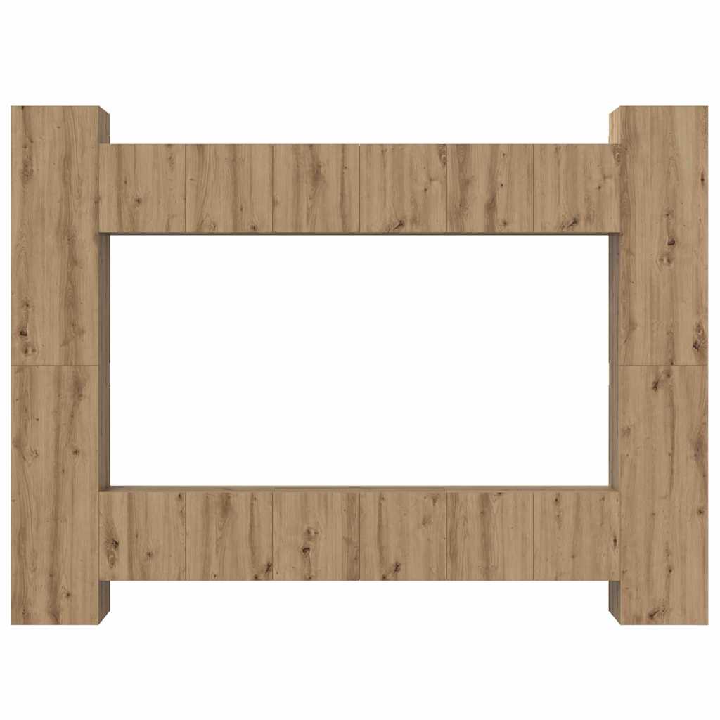 vidaXL Set comodă TV 10 pcs stejar artizanal 30.5 x 30 x 90 cm vidaXL Set comodă TV 10 pcs stejar artizanal 30.5 x 30 x 90 cm
