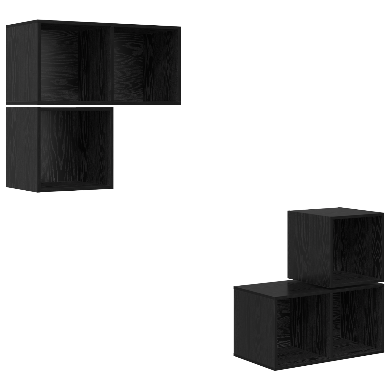 vidaXL Set comodă TV 4 pcs Stejar negru 37 x 37 x 72 cm Lemn compozit vidaXL Set comodă TV 4 pcs Stejar negru 37 x 37 x 72 cm Lemn compozit