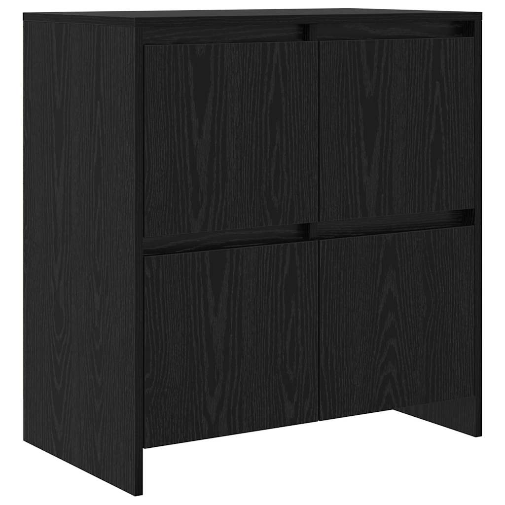 vidaXL Bufet cu raft cu ușă 2 pcs Stejar negru 70 x 41 x 75 cm Lemn compozit vidaXL Bufet cu raft cu ușă 2 pcs Stejar negru 70 x 41 x 75 cm Lemn compozit