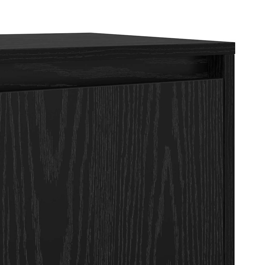 vidaXL Bufet cu raft cu ușă 2 pcs Stejar negru 70 x 41 x 75 cm Lemn compozit vidaXL Bufet cu raft cu ușă 2 pcs Stejar negru 70 x 41 x 75 cm Lemn compozit