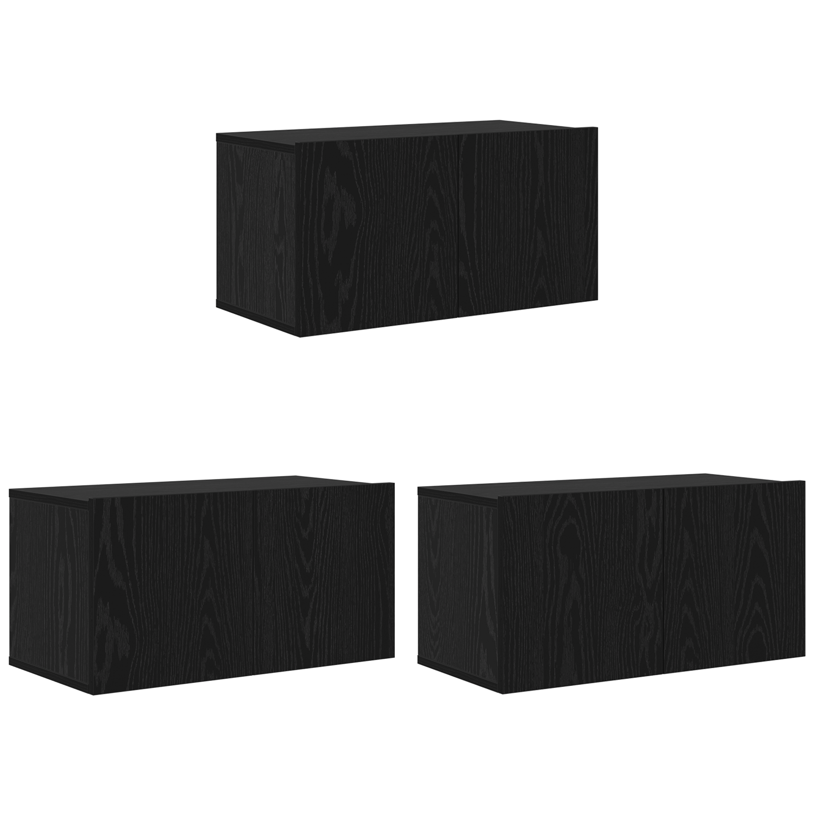 vidaXL Set comodă TV 8 pcs Stejar negru 60 x 30 x 30 cm Lemn compozit vidaXL Set comodă TV 8 pcs Stejar negru 60 x 30 x 30 cm Lemn compozit