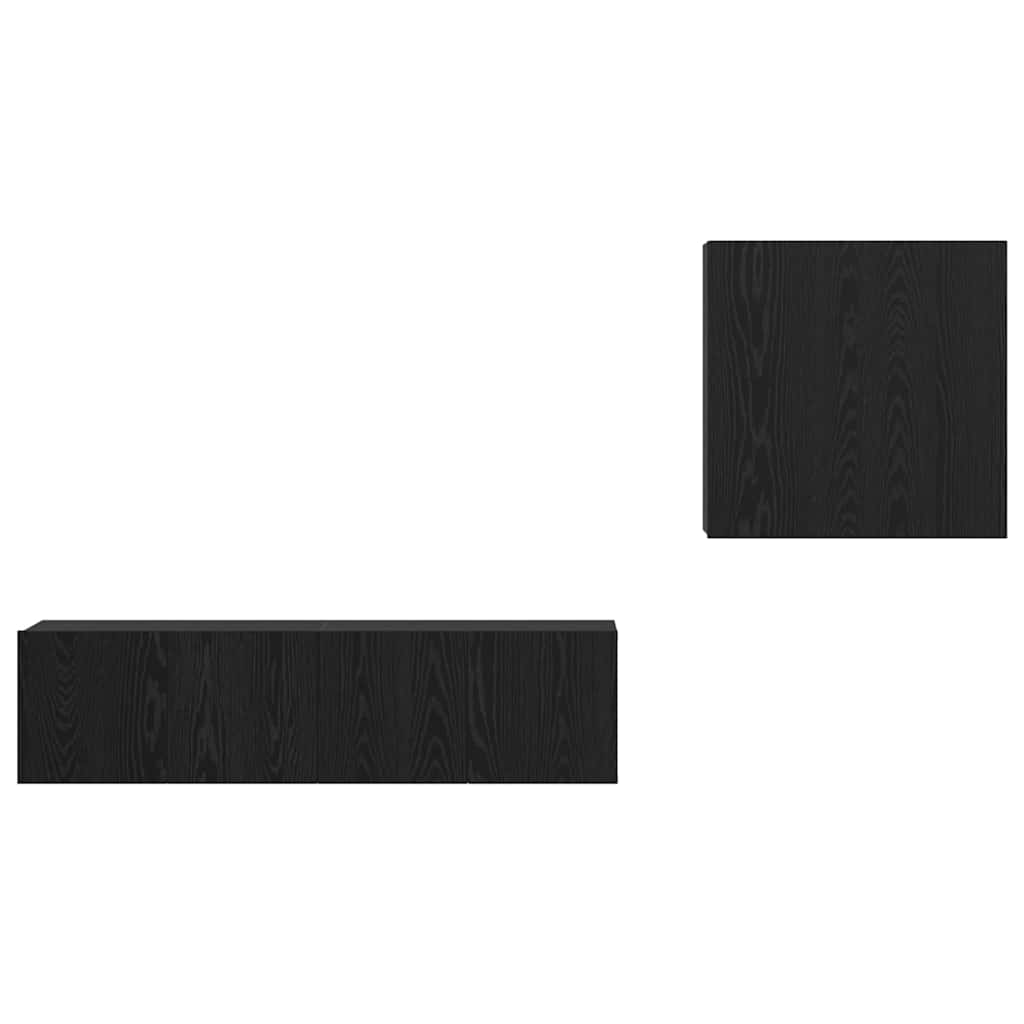vidaXL Set comodă TV 4 pcs Stejar negru 120 x 30 x 30 cm Lemn compozit vidaXL Set comodă TV 4 pcs Stejar negru 120 x 30 x 30 cm Lemn compozit