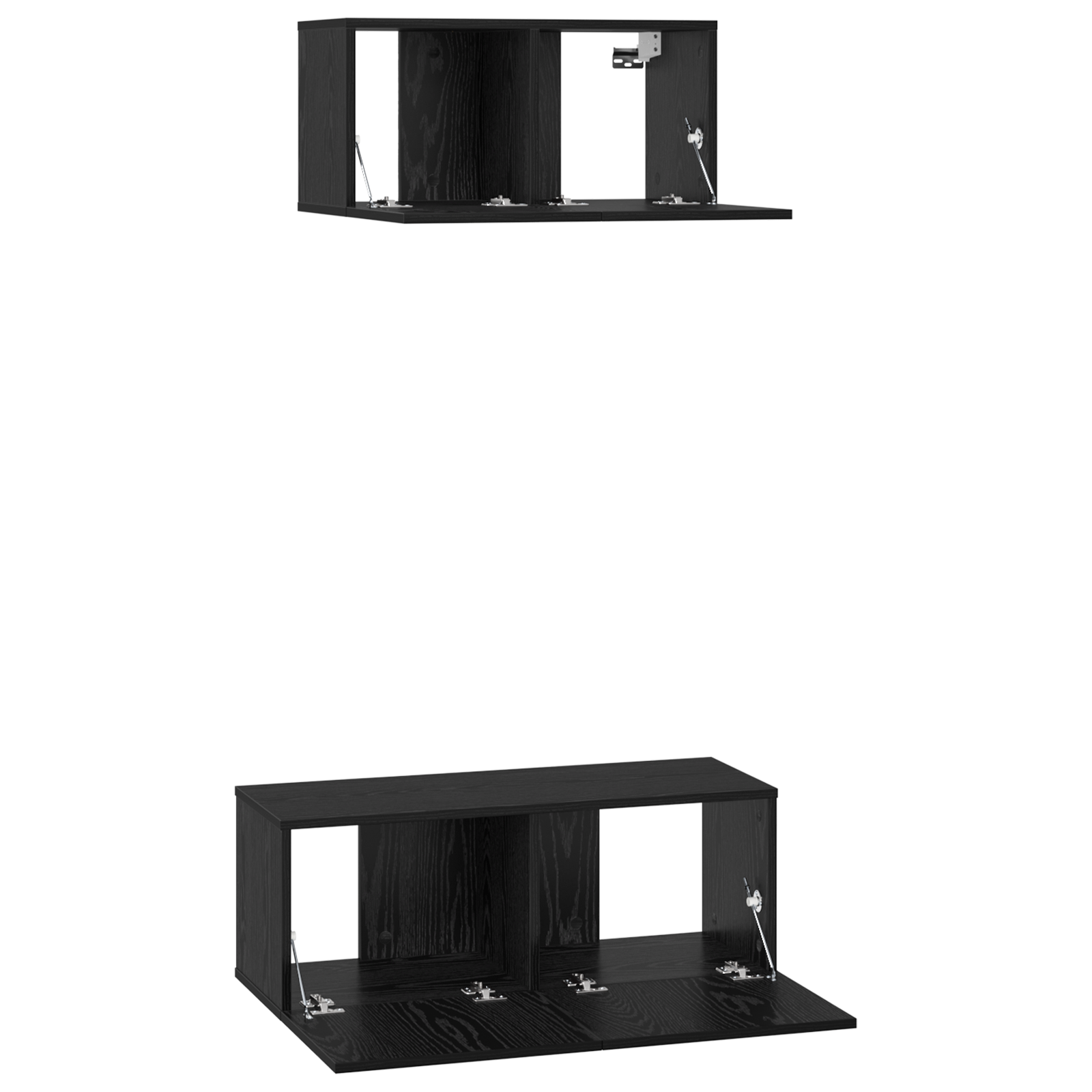 vidaXL Set comodă TV 2 pcs Stejar negru 80 x 30 x 30 cm Lemn compozit vidaXL Set comodă TV 2 pcs Stejar negru 80 x 30 x 30 cm Lemn compozit