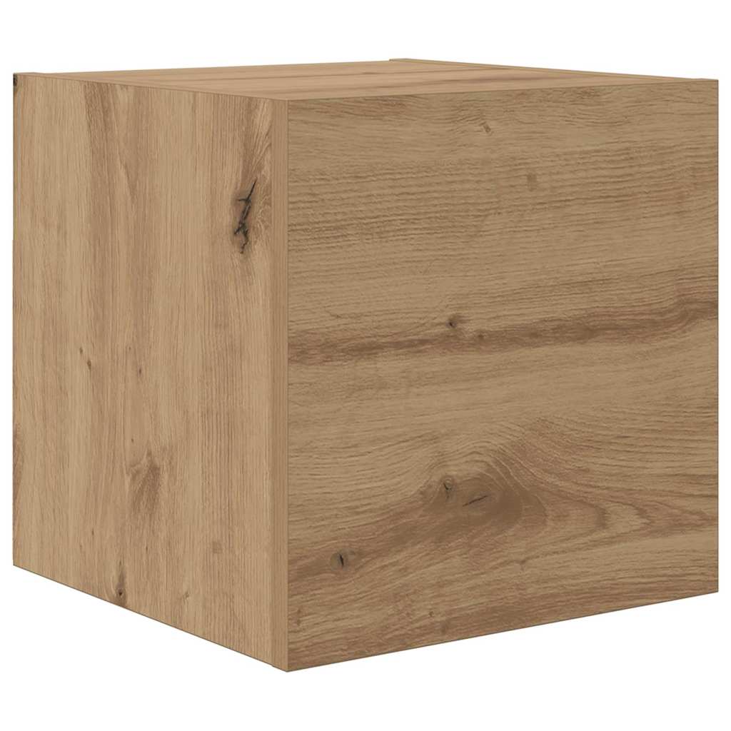 vidaXL Set comodă TV Pe perete 7 pcs stejar artizanal 60 x 30 x 30 cm vidaXL Set comodă TV Pe perete 7 pcs stejar artizanal 60 x 30 x 30 cm