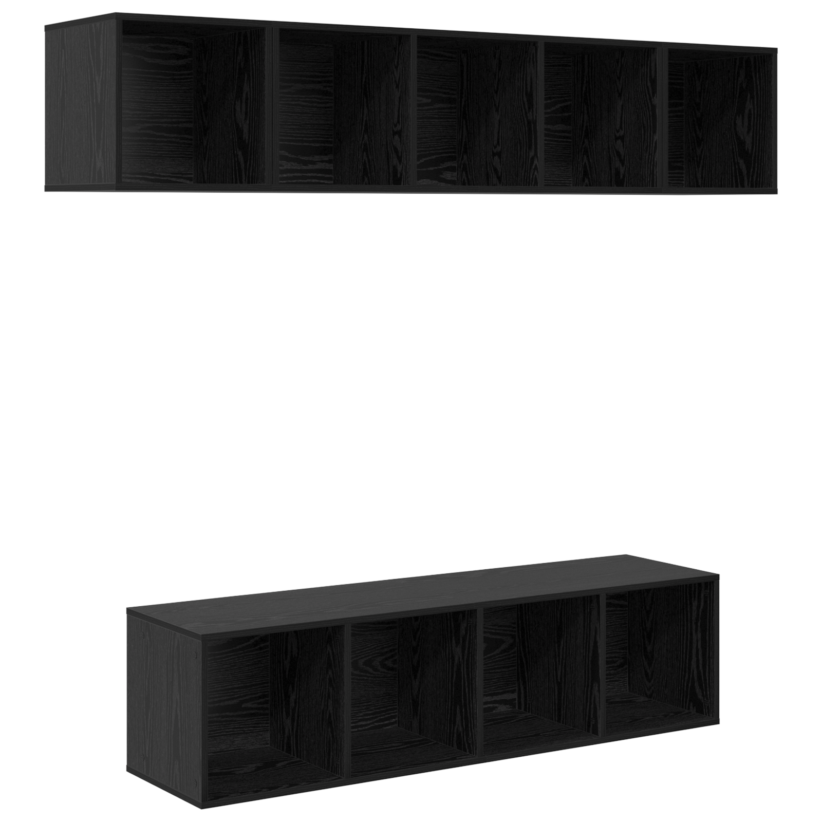 vidaXL Set comodă TV Pe perete 4 pcs Stejar negru 37 x 37 x 142.5 cm vidaXL Set comodă TV Pe perete 4 pcs Stejar negru 37 x 37 x 142.5 cm