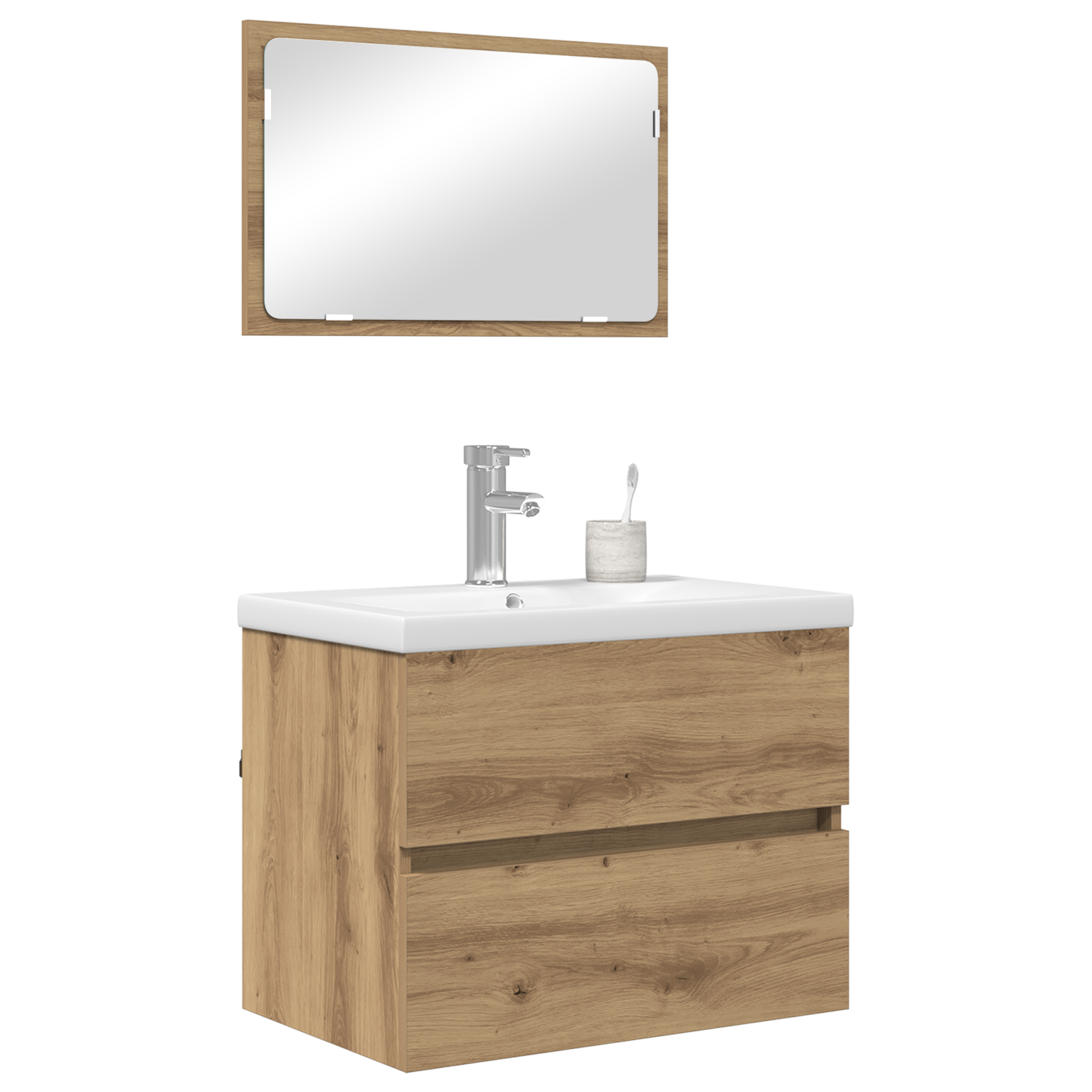 vidaXL Set de mobilier pentru baie Pe perete 3 pcs Stejar negru vidaXL Set de mobilier pentru baie Pe perete 3 pcs Stejar negru