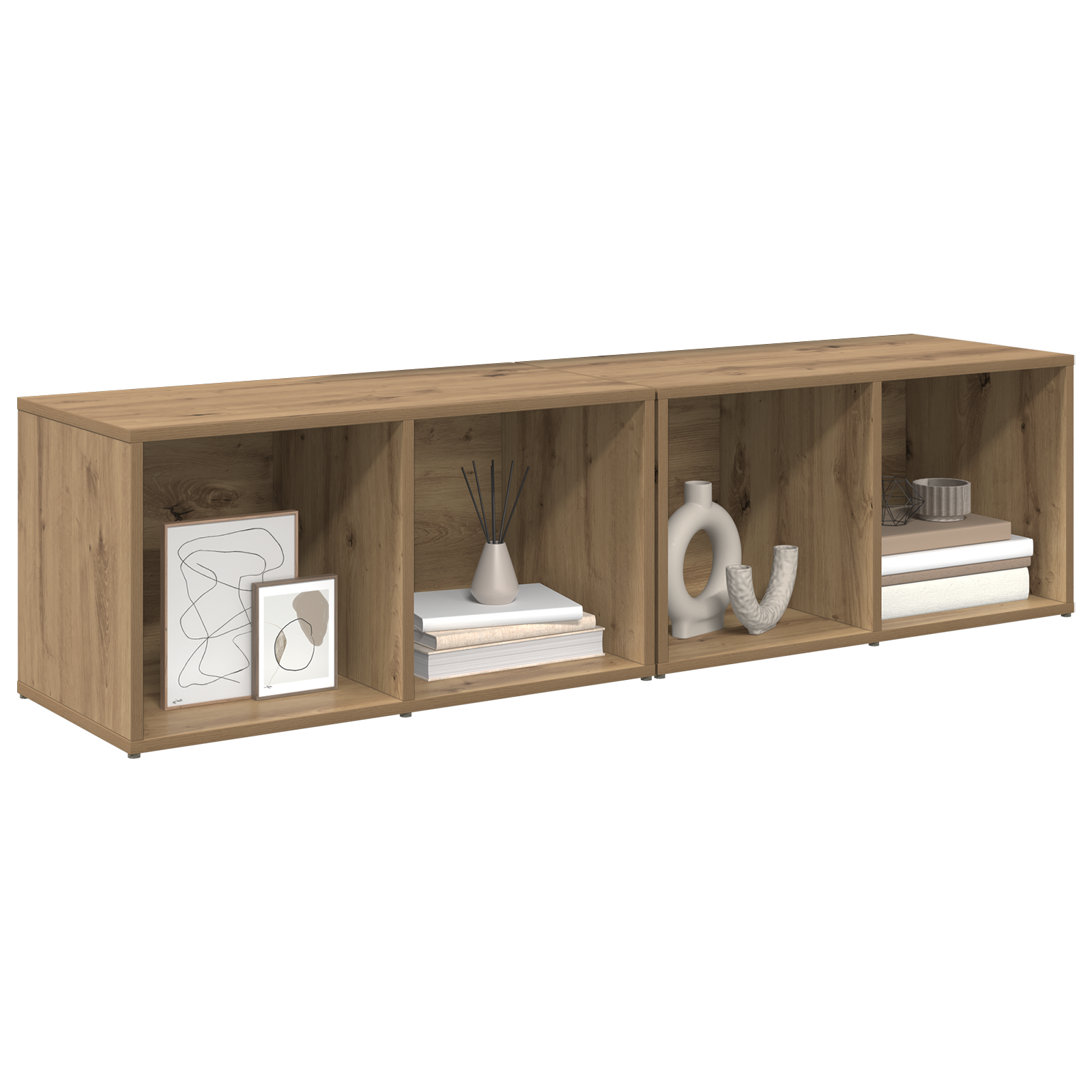 vidaXL Set comodă TV 2 pcs Stejar Artizanal Lemn compozit vidaXL Set comodă TV 2 pcs Stejar Artizanal Lemn compozit